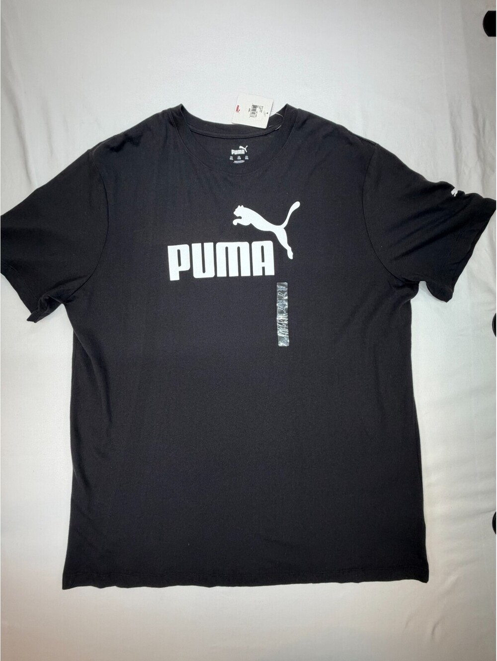 Puma Men's T Shirt Short Sleeve Crew Neck Logo Tee Pullover Size XXL Black NWT